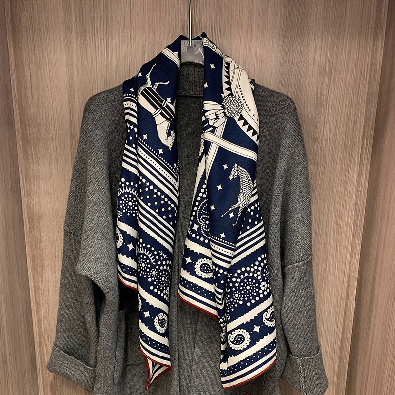 Thicken Wool Blanket Scarf Sha - Pashmina Wrap Large ulasan dan harga