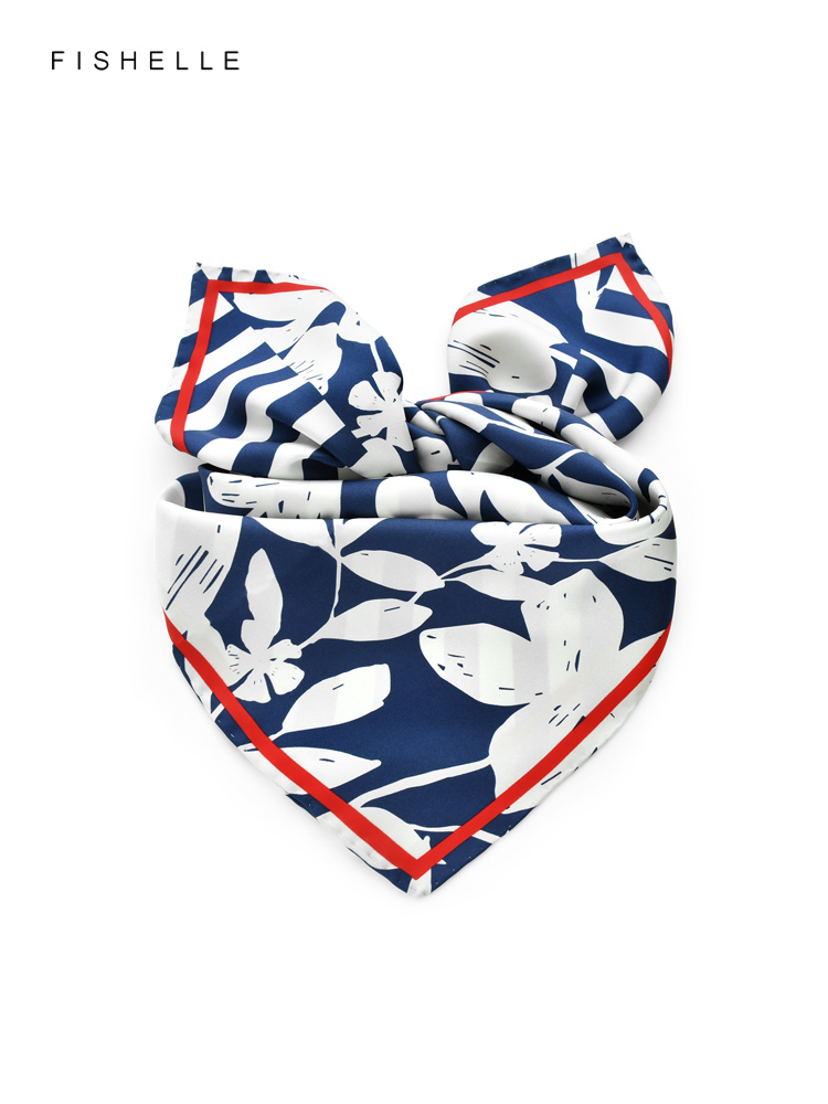 Blue white striped flower prin - Silk Tie Striped ulasan dan harga
