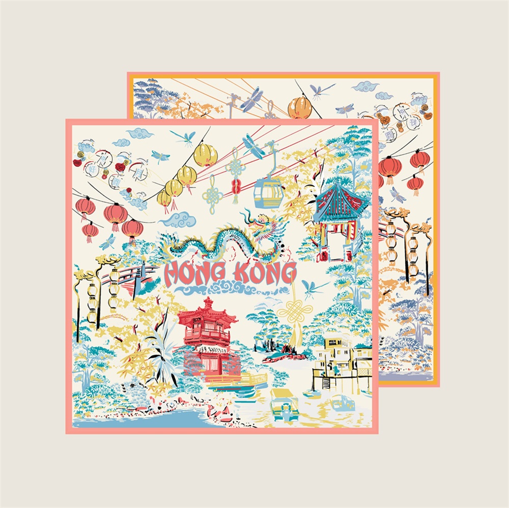 90CMTwill Silk Scarf Women Dou - Scarf Silk Square ulasan dan harga