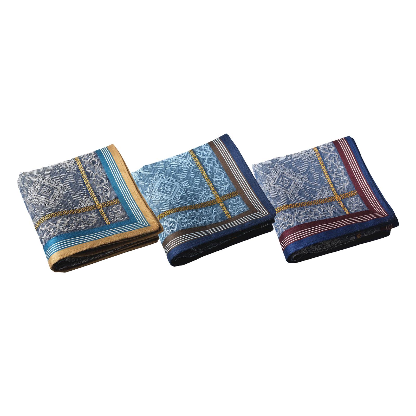 3Pcs Pocket Square Hankies Jac - Handkerchief Cotton Men ulasan dan harga