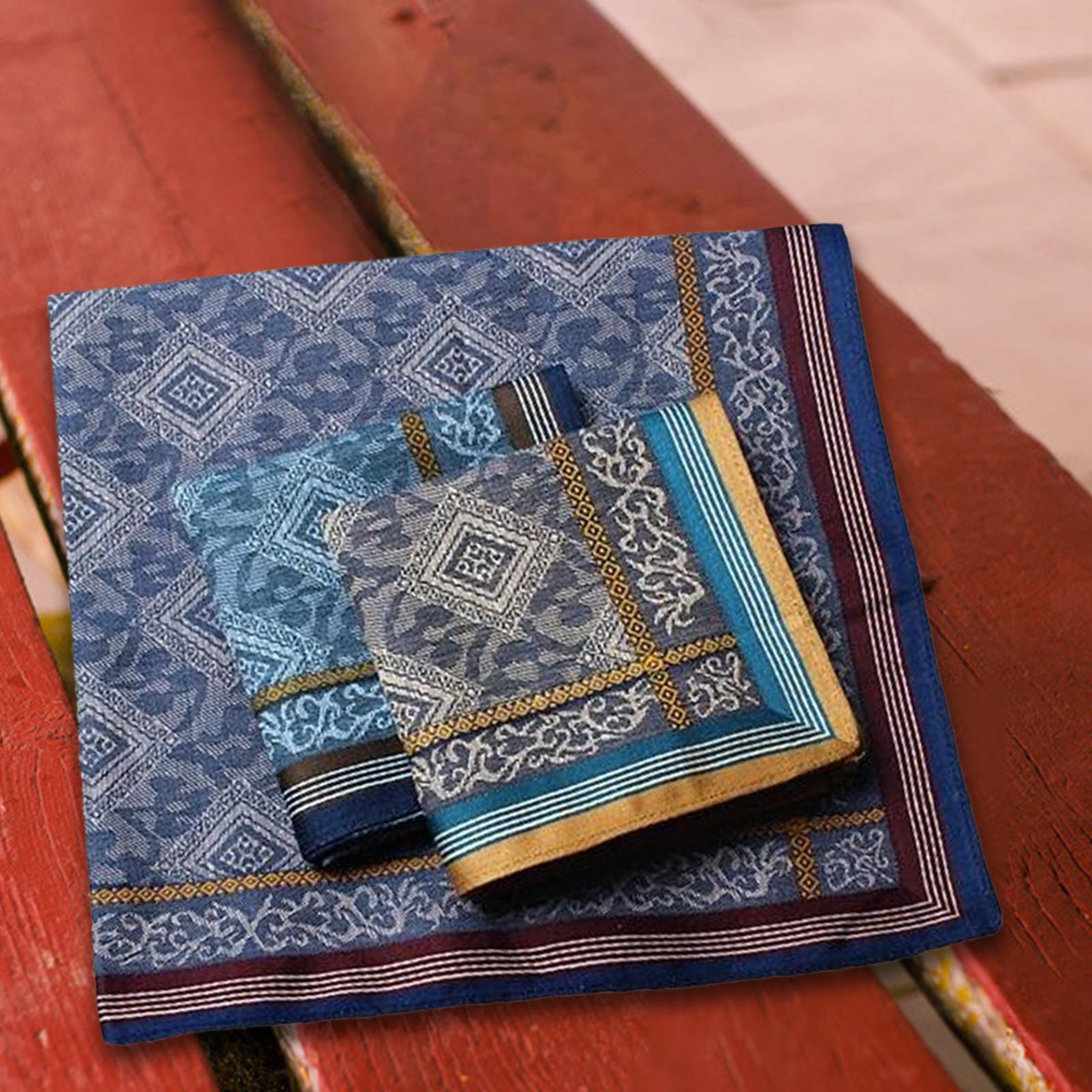 3Pcs Pocket Square Hankies Jac - Handkerchief Cotton Men ulasan dan harga