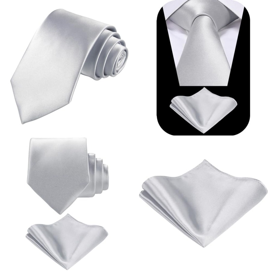 Solid Satin Woven dyed Color F - Pocket Square Set ulasan dan harga