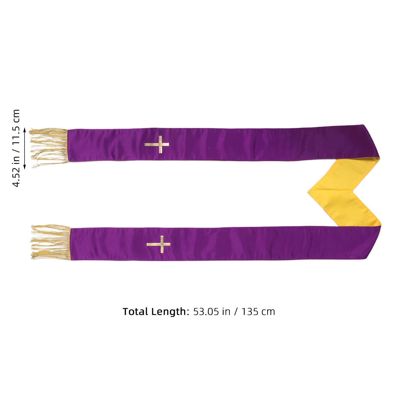 Dual Color Purple Gold Reversi - Stole Wedding Shawl ulasan dan harga