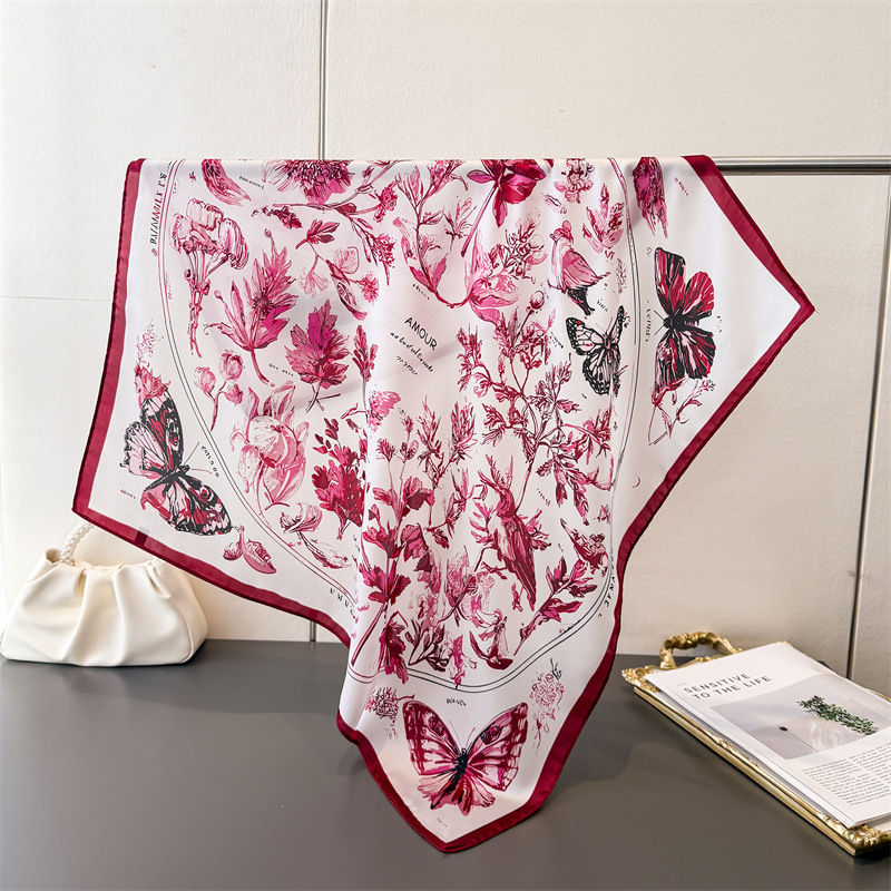 Vintage Butterfly Sketch Squar - Ascot Neck Scarf ulasan dan harga