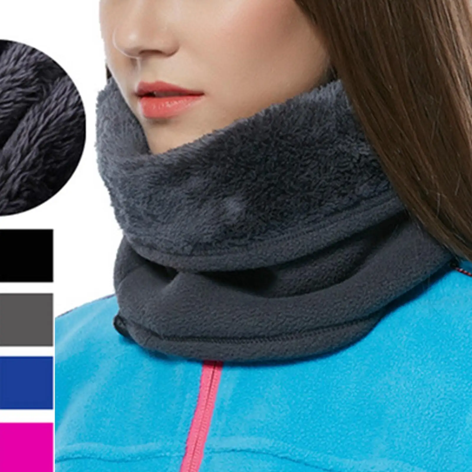Outdoor Women Men Winter Warm  - Infinity Scarf Knit ulasan dan harga