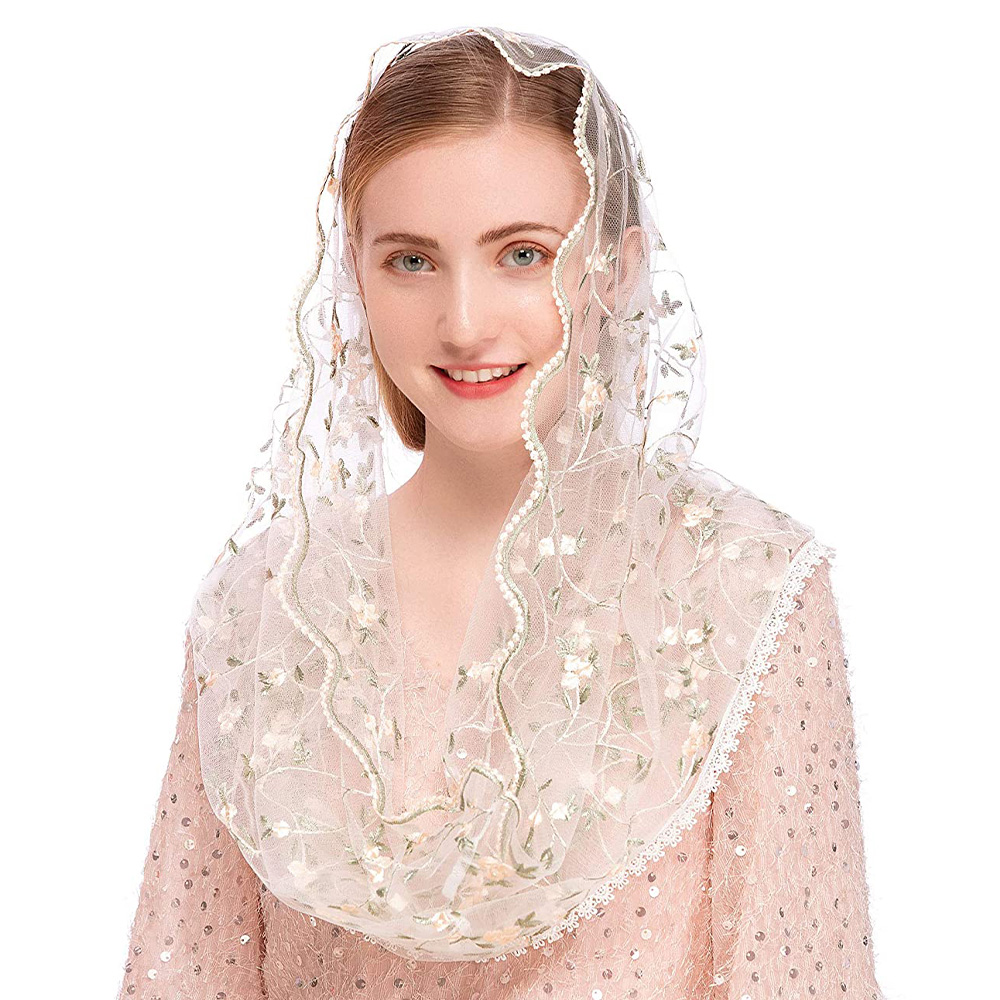 Women Chapel Veils Lady Mantil - Infinity Scarf Knit ulasan dan harga