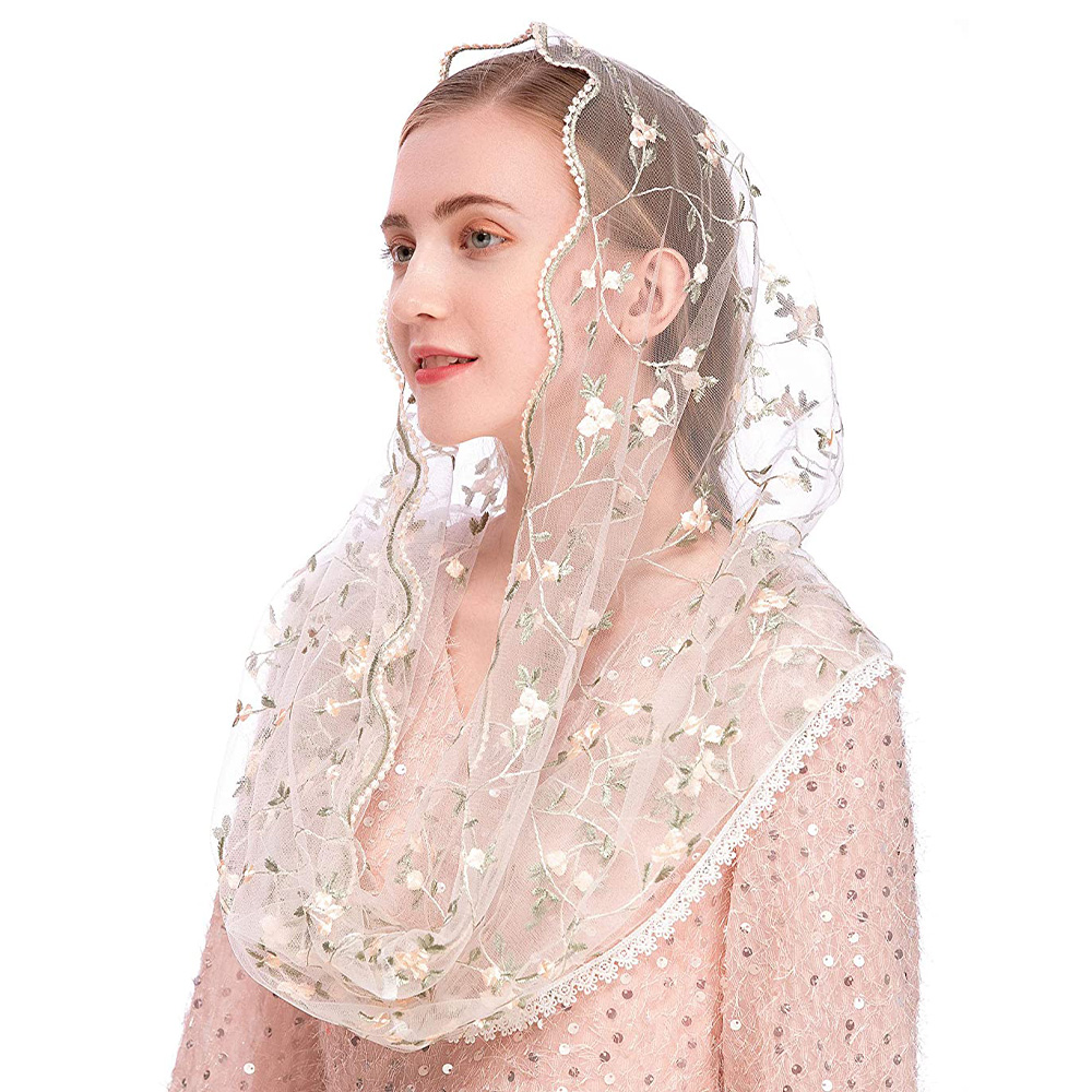 Women Chapel Veils Lady Mantil - Infinity Scarf Knit ulasan dan harga