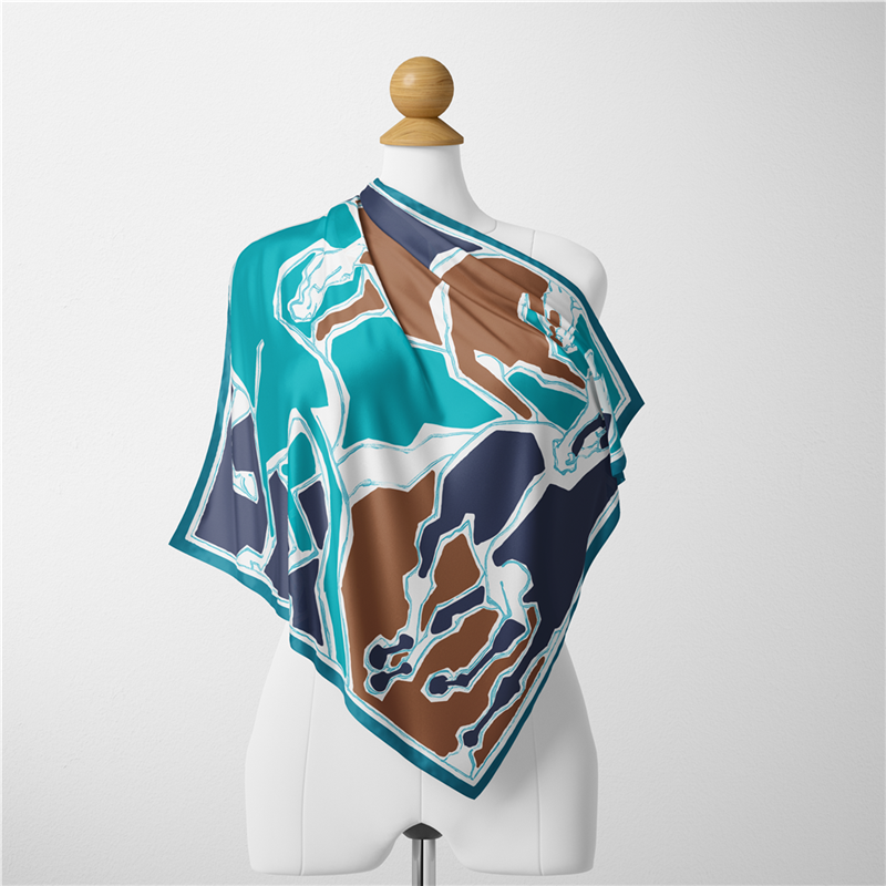 Twill Silk Scarf Woman Three H - Scarf Silk Square ulasan dan harga