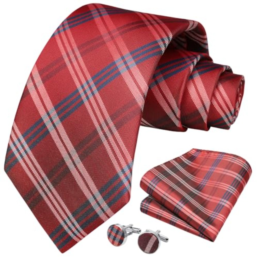 Mens Ties Set Stripe Plaid Tie - Silk Tie Striped ulasan dan harga
