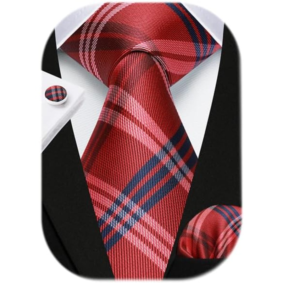 Mens Ties Set Stripe Plaid Tie - Silk Tie Striped ulasan dan harga