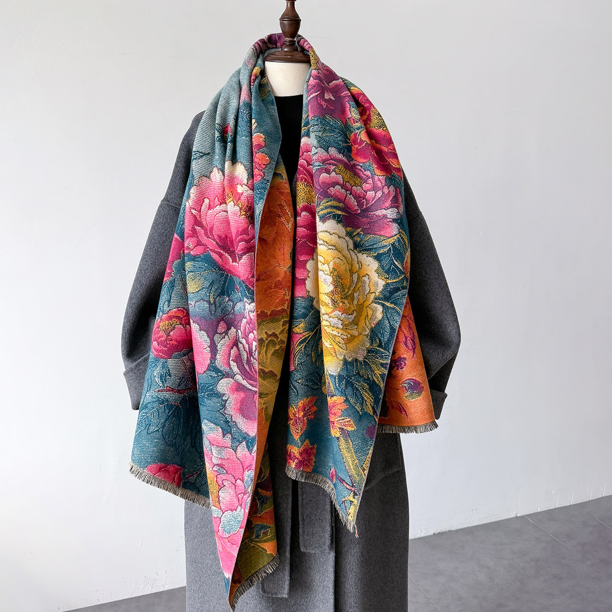 Warm Cashmere Scarf Women Shaw - Woven Scarf Blanket ulasan dan harga