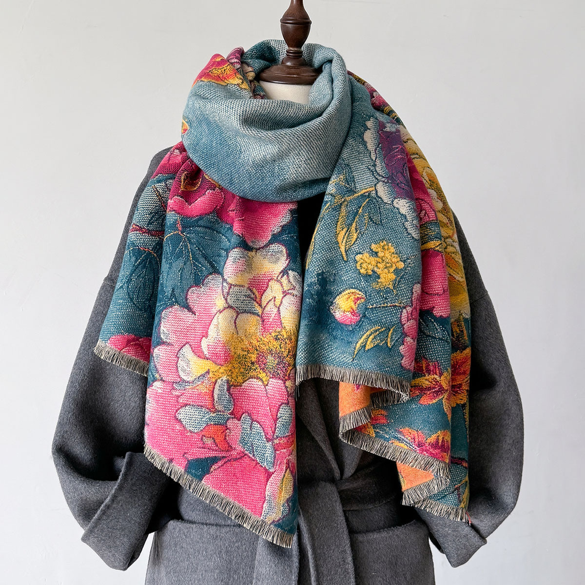 Warm Cashmere Scarf Women Shaw - Woven Scarf Blanket ulasan dan harga
