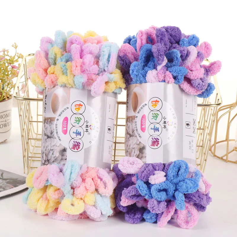 5pcs100g/Roll Puffy Finger Loo - Woven Scarf Blanket ulasan dan harga