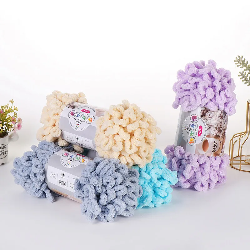 5pcs100g/Roll Puffy Finger Loo - Woven Scarf Blanket ulasan dan harga