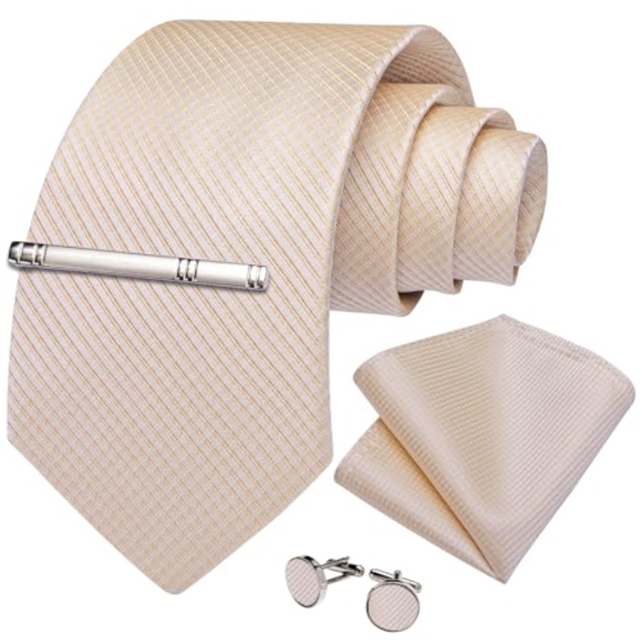 Plaid Ties for Men Silk Checke - Pocket Square Set ulasan dan harga