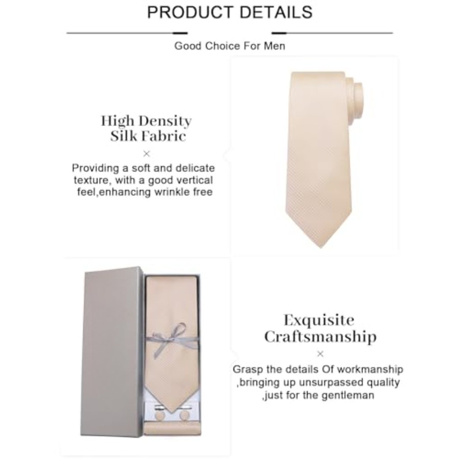 Plaid Ties for Men Silk Checke - Pocket Square Set ulasan dan harga