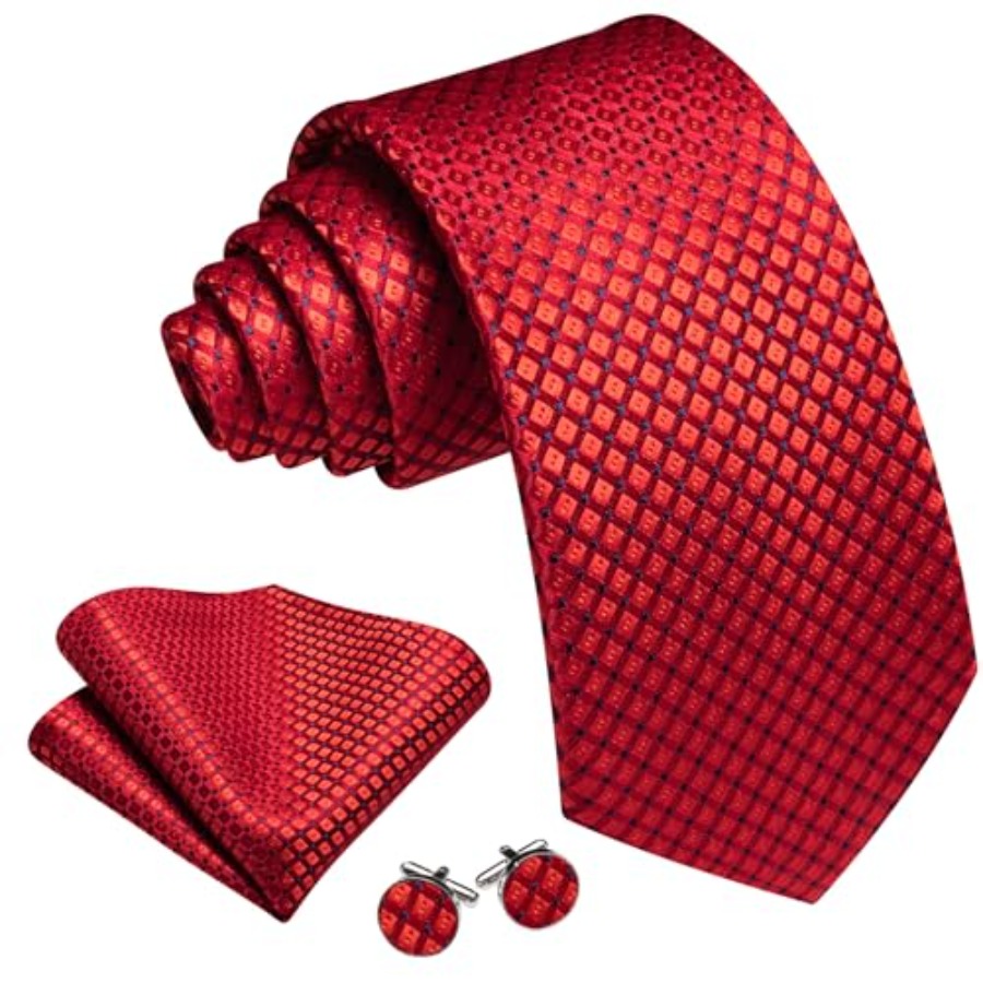Men Plaid/Striped Ties Set Sil - Silk Tie Striped ulasan dan harga