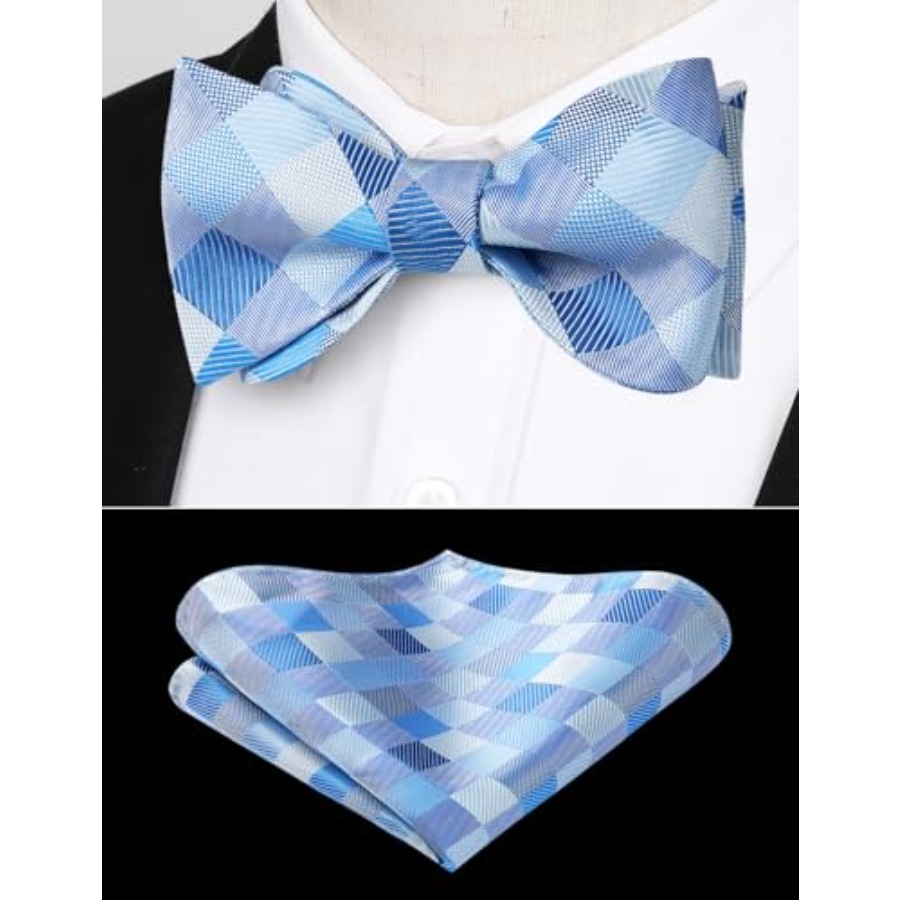 Bow Ties for Men Check Plaid S - Handkerchief Cotton Men ulasan dan harga