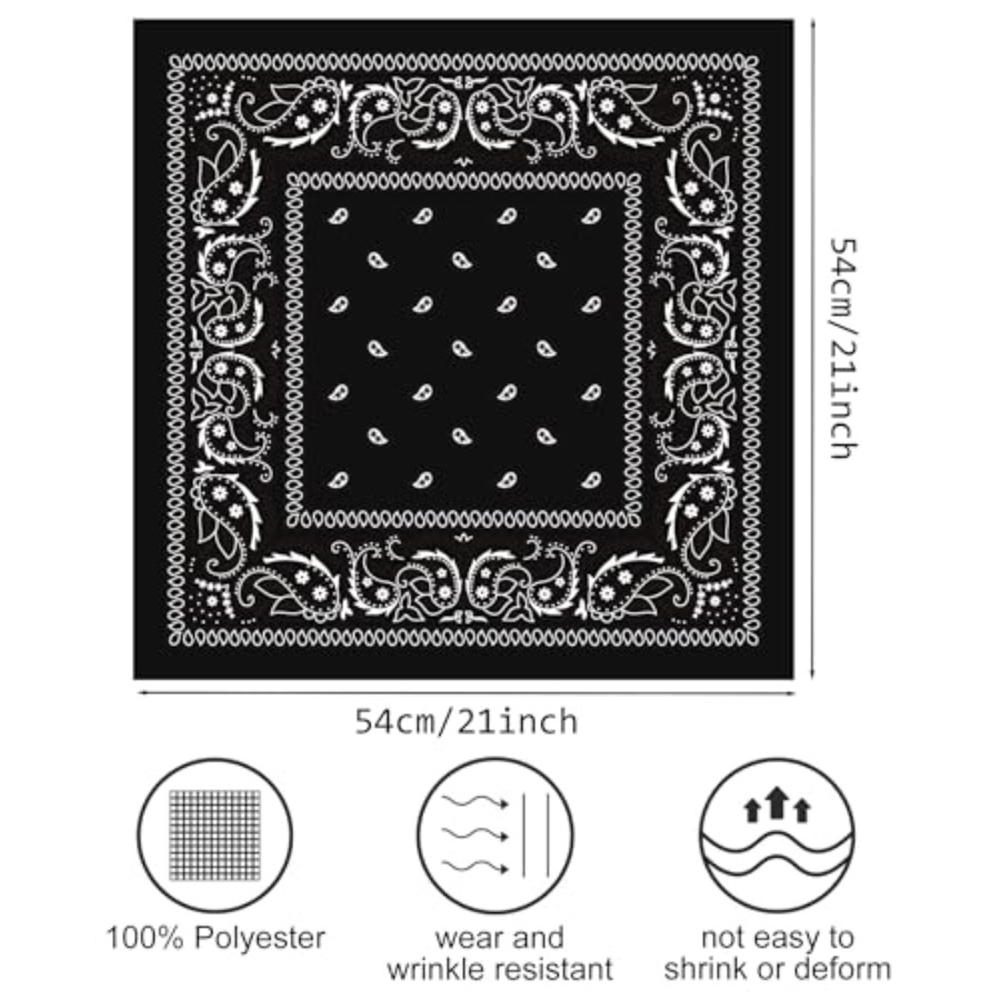 3/6/ Pack Bandanas for Women M - Handkerchief Cotton Men ulasan dan harga