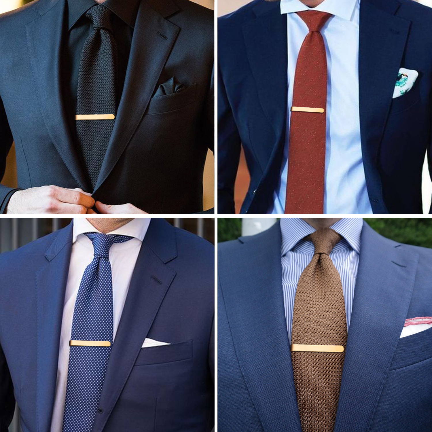 HAWSON 4pcs Skinny Tie Clip fo - Tie Bar Set Gift ulasan dan harga