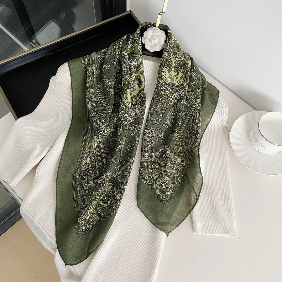 New Fashion 70X70cm Women's Sc - Bandana Cotton ulasan dan harga