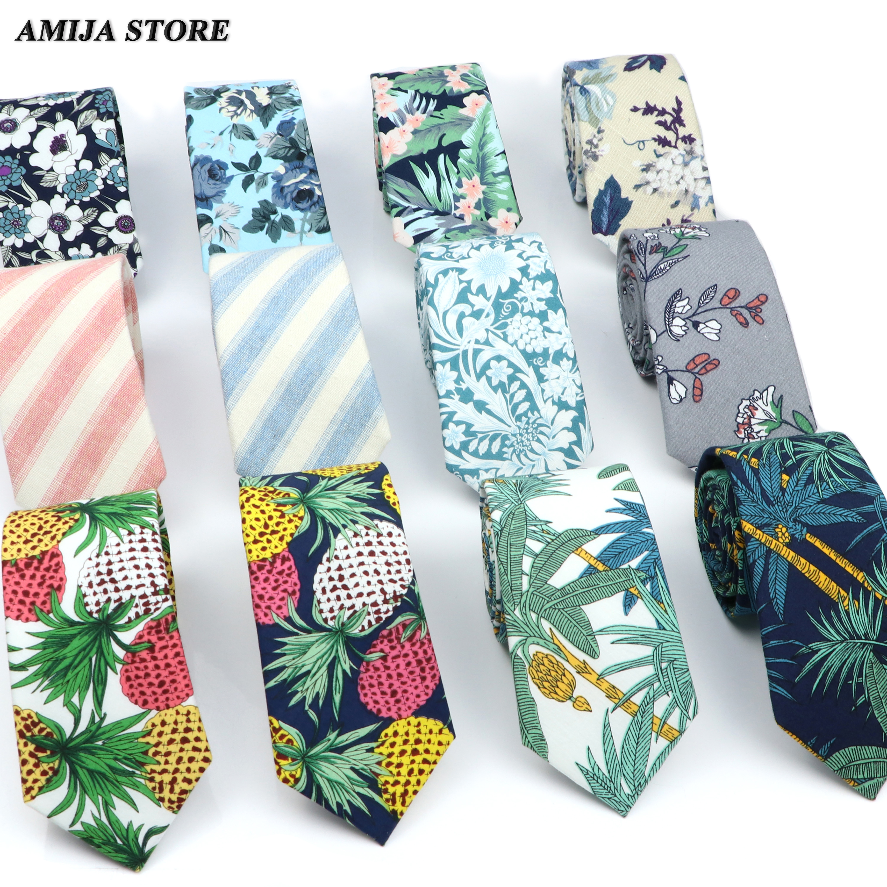 Men's Floral Neck Tie For Man  - Skinny Tie Men ulasan dan harga
