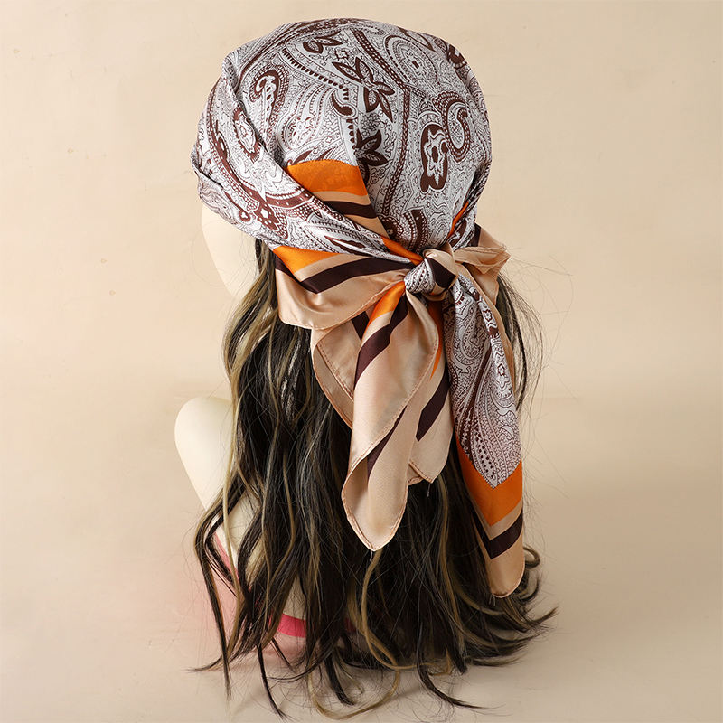 Luxury Spring Silk Scarf Women - Silk Tie Striped ulasan dan harga