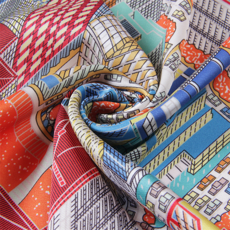 Silk Scarf Women Magic City Pr - Scarf Silk Square ulasan dan harga