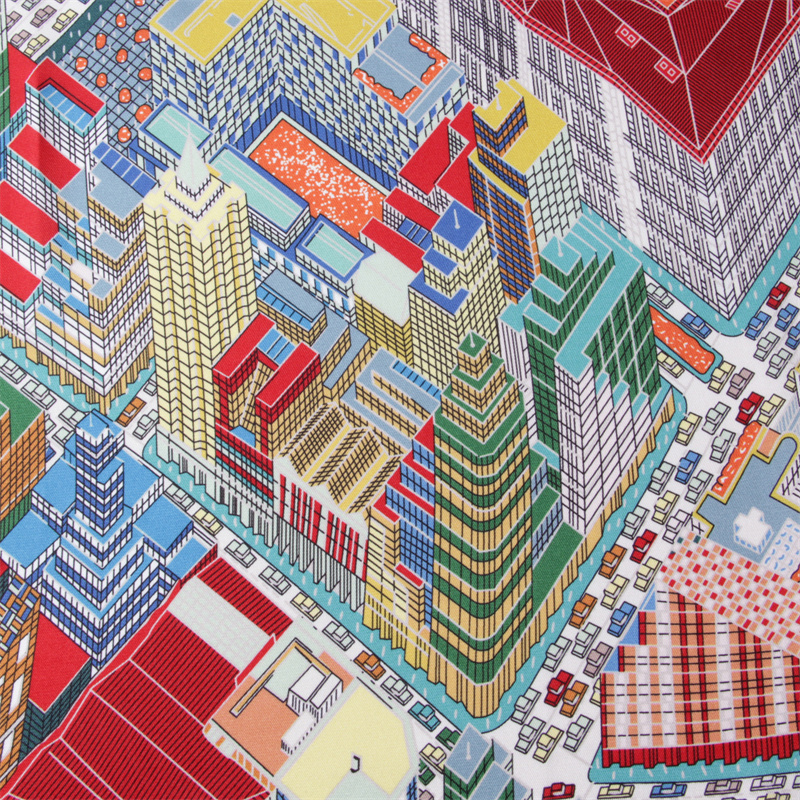 Silk Scarf Women Magic City Pr - Scarf Silk Square ulasan dan harga