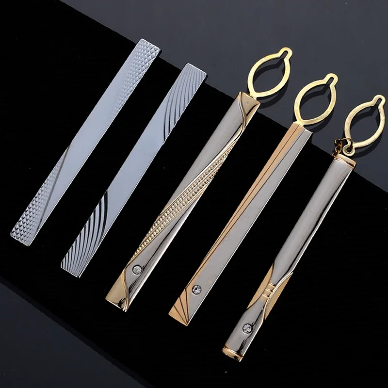Men Metal Simple Necktie Buckl - Tie Clip Silver ulasan dan harga