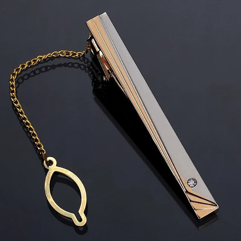 Men Metal Simple Necktie Buckl - Tie Clip Silver ulasan dan harga