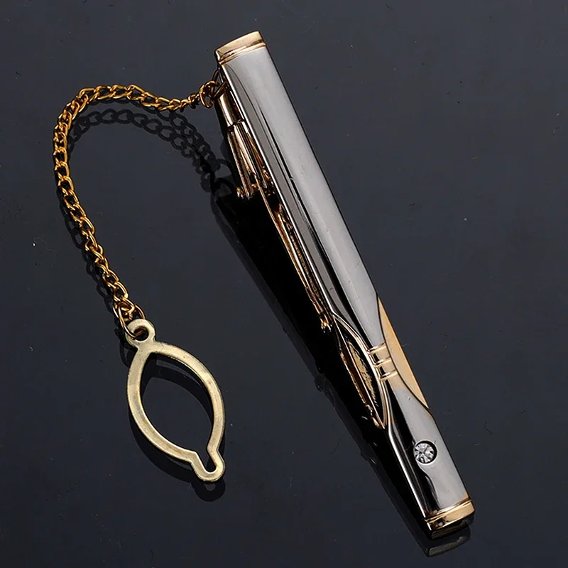 Men Metal Simple Necktie Buckl - Tie Clip Silver ulasan dan harga