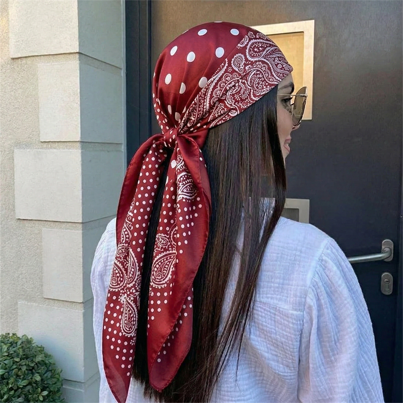 90cm Luxury Brand 2026 Dot Pri - Scarf Silk Square ulasan dan harga