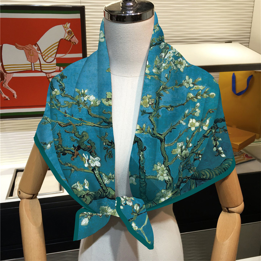 90CM Hot Sell Twill Silk Scarf - Scarf Silk Square ulasan dan harga