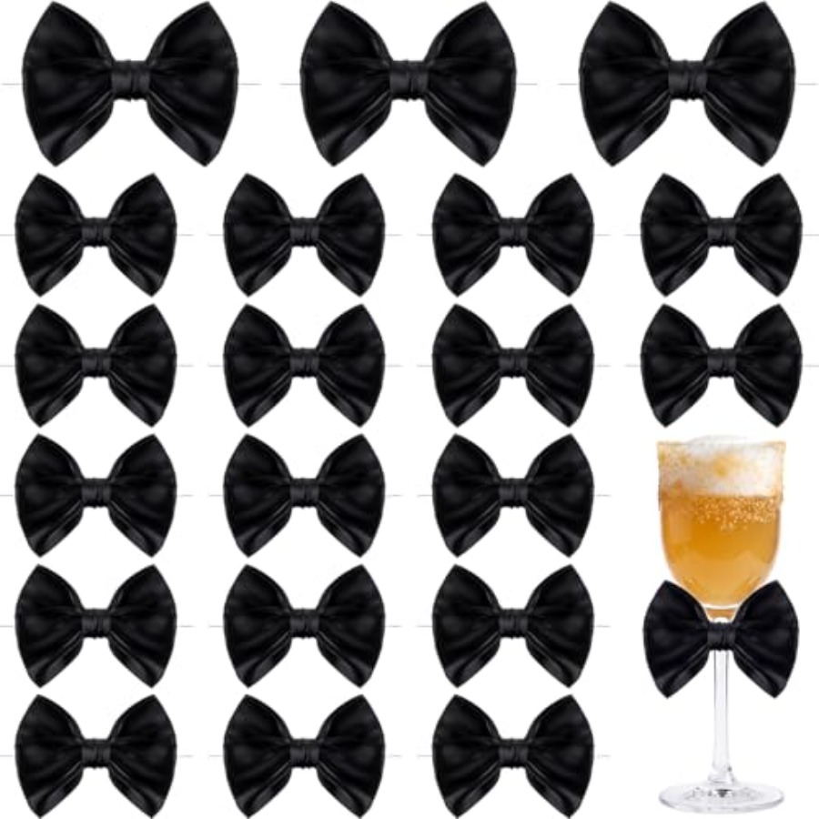 Black 48 Pcs 3.5 Inch Bows wit - Bow Tie Pre Tied ulasan dan harga