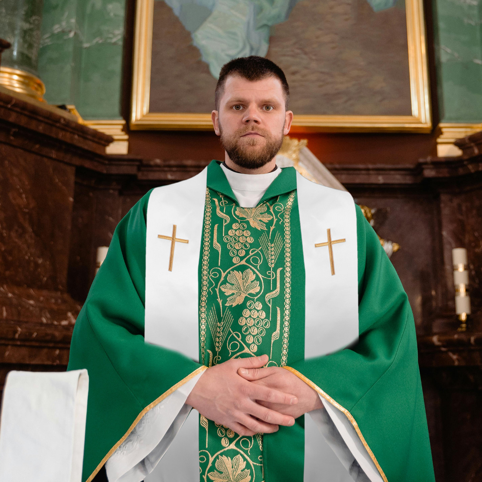 Clergy Stole Embroidered Cross - Stole Wedding Shawl ulasan dan harga