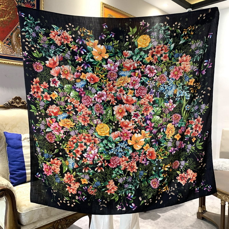 Designer Wool Silk Scarf Women - Pashmina Wrap Large ulasan dan harga