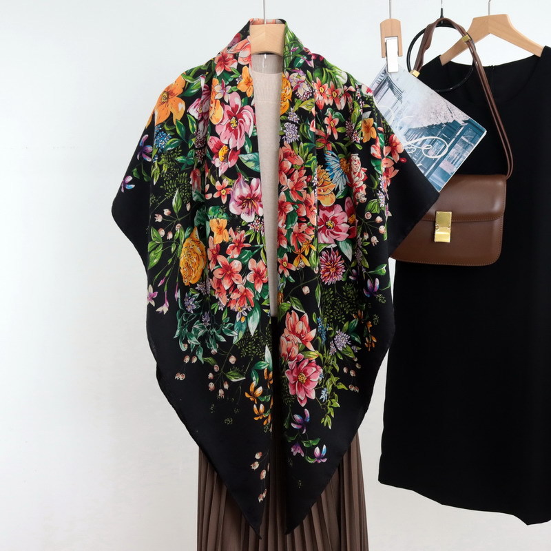 Designer Wool Silk Scarf Women - Pashmina Wrap Large ulasan dan harga
