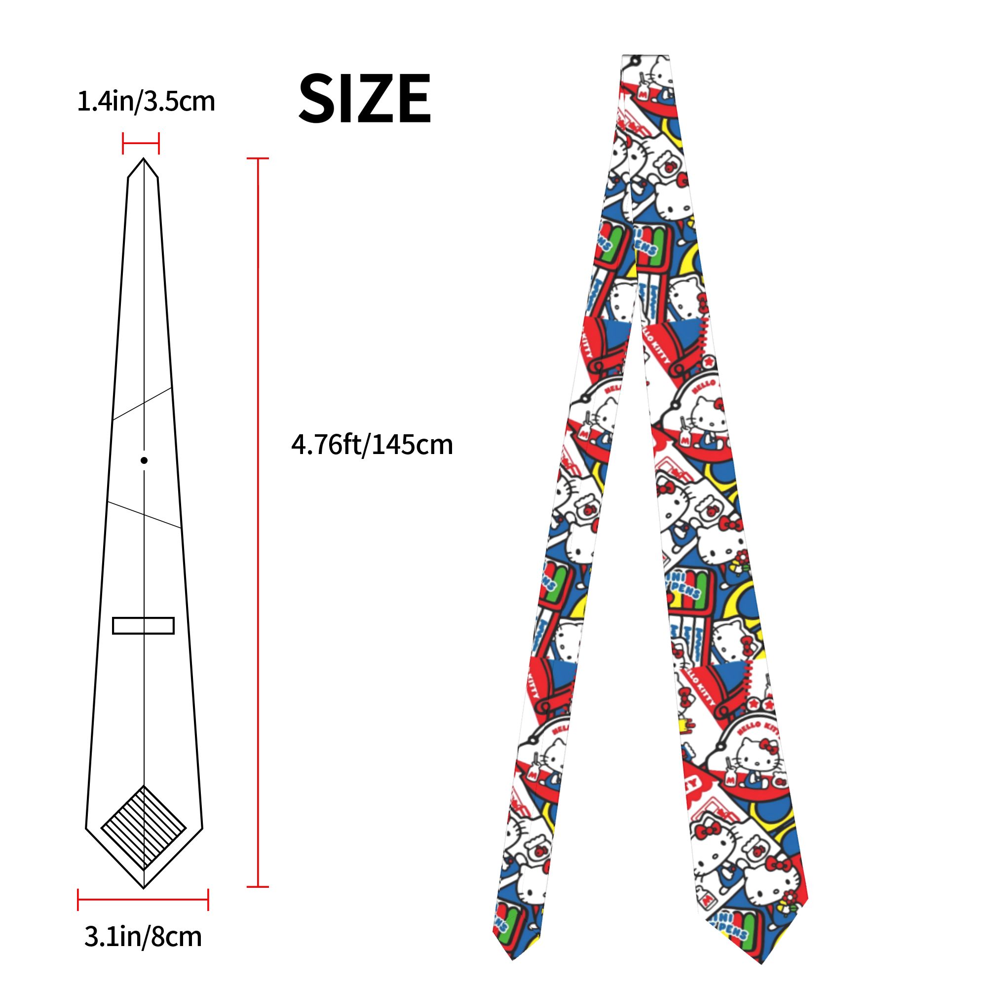 Hello Kitty Colorful Neckties  - Skinny Tie Men ulasan dan harga