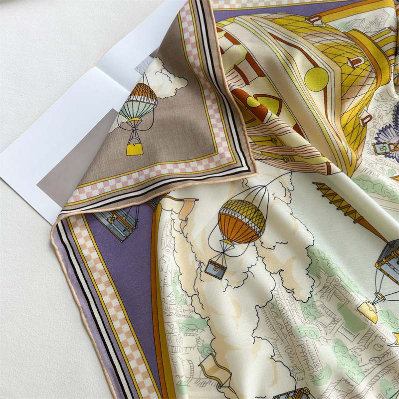 Fashion 135x135cm Silk Wool Sc - Pashmina Wrap Large ulasan dan harga