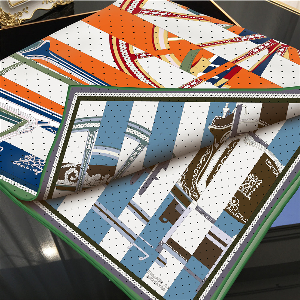 POBING Hand Rolled Twill Silk  - Scarf Silk Square ulasan dan harga
